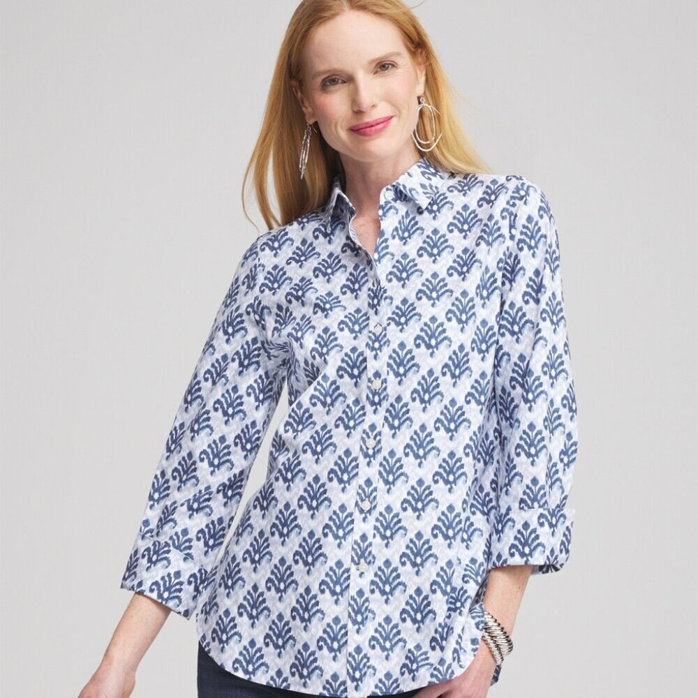 Chico's No Iron 3/4 sleeve shirt - Size 4 (20-22)